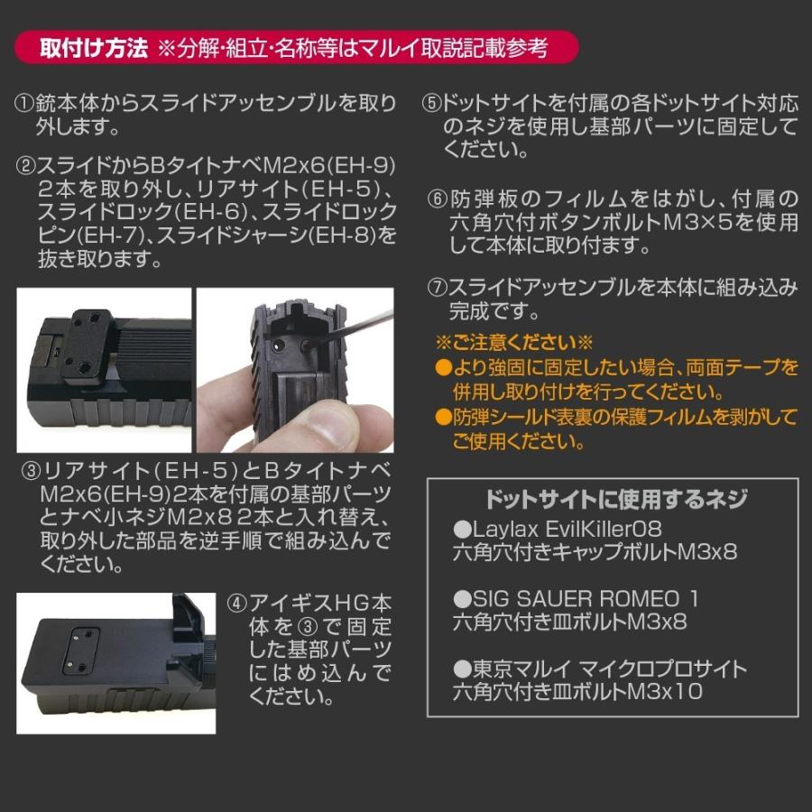 ライラクス 東京マルイ 電動ハイキャパE用ダイレクトマウント アイギスHG