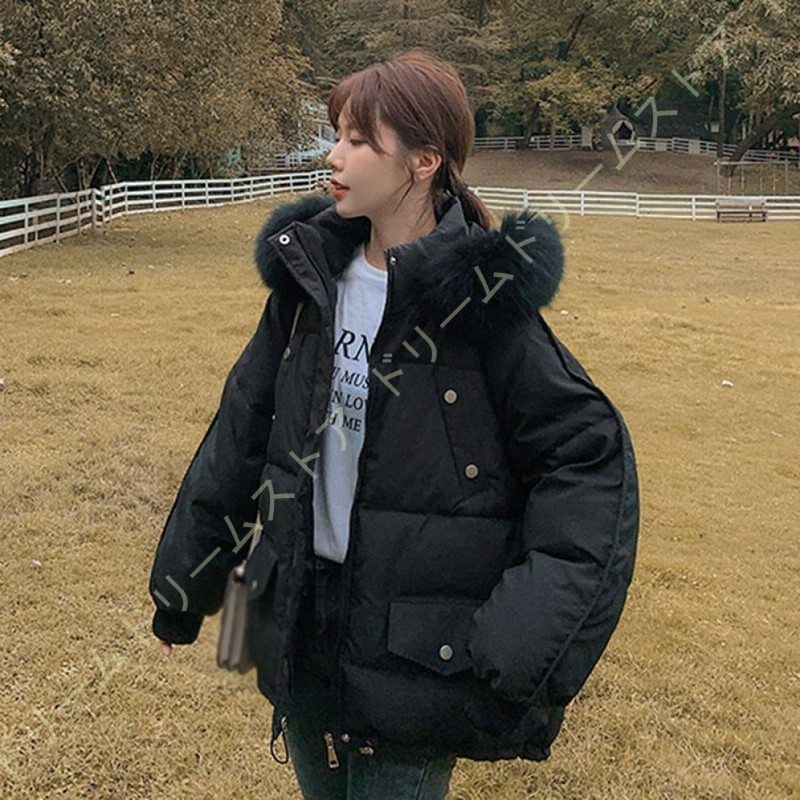 ジャケット ダウンジャケット レディース 冬 春 黒 シンプル ゆったり フード付き カジュアル コート 冬 ダウンコート ショート丈 羽織り カジュアル 通販 Lineポイント最大0 5 Get Lineショッピング