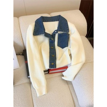 針織開衫外套女2025春秋爆款POLO領單排扣小香風時尚針織毛衣女