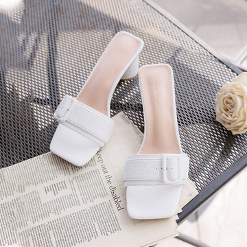 【買2送1】HS 藏匿可人拖鞋 簡約白