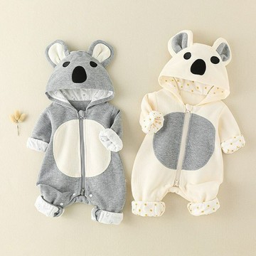 嬰兒衣服連體衣春秋款男女寶寶超萌外出抱衣周歲幼兒洋氣秋裝連體鑫弘-萌寶童裝可開發票