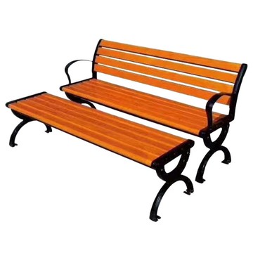 公園小區防腐木座椅戶外棋盤桌座椅 園林景觀塑木實木靠背椅廠家