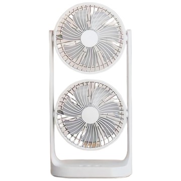 apex Innovation 8吋超靜音直立式雙風扇 三段風速 USB供電 360角度調整  白色  1台