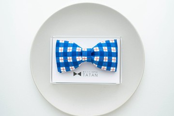 TATAN 藍色格紋領結