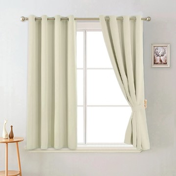 comet home 打孔式隔熱遮光窗簾  象牙白  135*170cm  1件