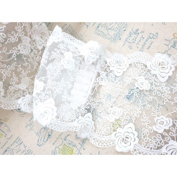 {布布村}玫瑰花朵蕾絲 服裝蕾絲 衣服補貼 手作輔料