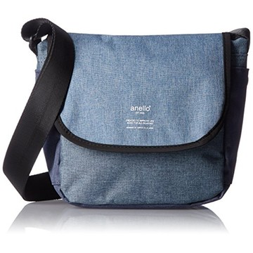 anello high density Mokucho polyester mini shoulder bag AT-N0661 DML denim multi