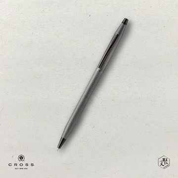 【CROSS】經典世紀 亮灰漆鑽石圖騰原子筆(原廠正貨)