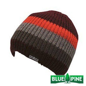 【BLUEPINE 】條紋毛帽『酒紅』B62006 戶外 露營 登山 健行 休閒 時尚 保暖 禦寒 帽子 保暖帽