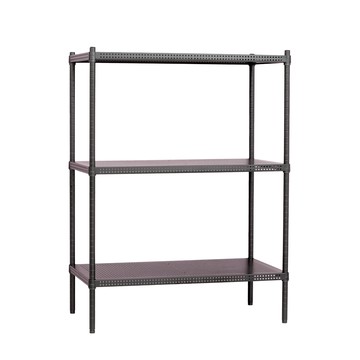 【dayneeds】極致美學 90x45x120公分 三層烤黑沖孔層架