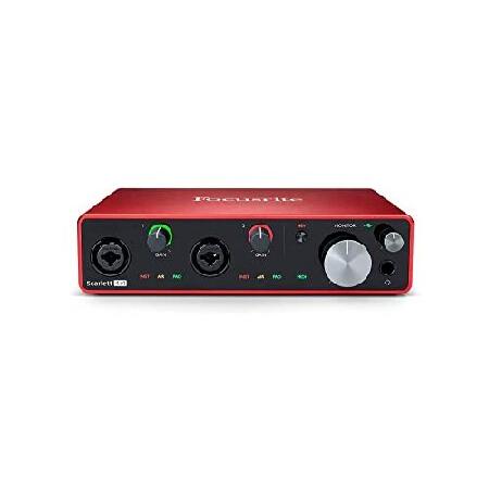 Focusrite Scarlett 4i4 3rd Gen USB Audio Interface, for Musicians, Songwriters, Guitarists, Content Creators ＆ HOSA HSS-005 REAN 4