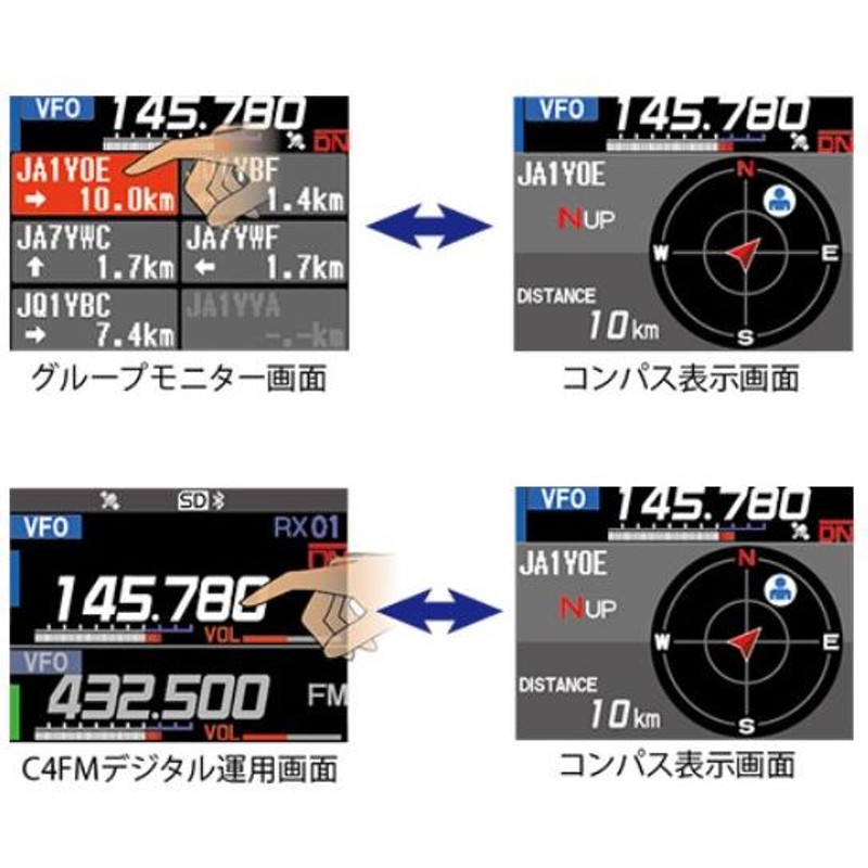 FTM500D(FTM-500D) & SSM-BT10 C4FM/FM 144/430MHz 50W デュアルバンド