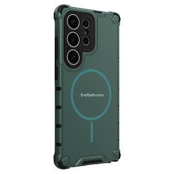 Bebehome 光柵膚感磁吸手機殼 支援MagSafe  暗綠色  Samsung Galaxy S26 Ultra