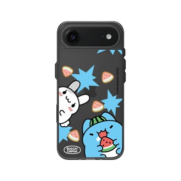 iPhone Air Clear (相機按鈕) 酷墨灰 - 貓貓蟲咖波 Bugcat Capoo - 咖波的西瓜午後