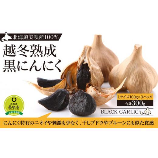 ふるさと納税 北海道 美唄市 越冬熟成黒にんにく３００ｇ（100ｇ×３パック）