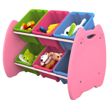 SHUTER 樹德 喵頭鷹玩具整理組 可堆疊收納  粉色 + 藍色 + 綠色  1組