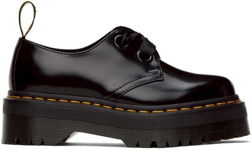 Dr. Martens 黑色 Holly Platform 德比鞋