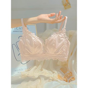 大胸顯小內衣女薄款無鋼圈大碼縮胸收副乳防下垂性感睡眠文胸套裝