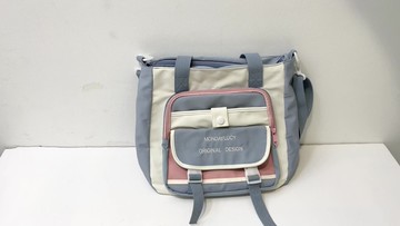 大容量斜挎帆布包包女初中小學生上課包單肩書包手提補習袋補課包