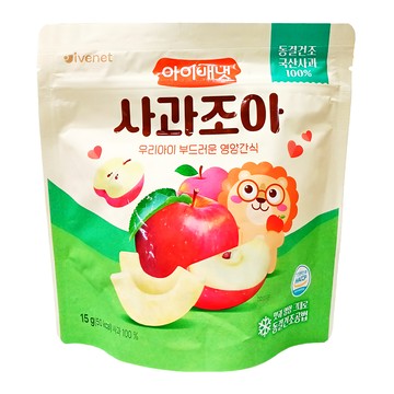 ivenet 果乾脆片 蘋果口味 冷凍乾燥 鎖住果香及營養 高纖維 無人工色素、香精、防腐劑  15g  1包