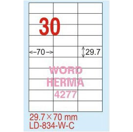 【龍德】LD-834(直角) 平光防水高解析噴墨標籤 29.7x70mm 20大張/包【APP滿額下單10%點數(單一帳號最高1500點)】8/31止