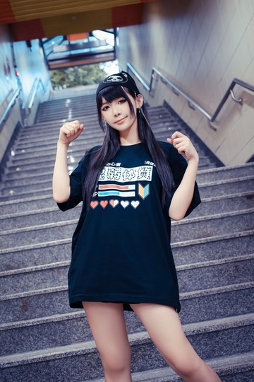 原創虛弱體質二次元遊戲風文字印花中性短袖T恤 【JJE10011】