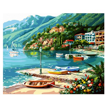 ArtLife 藝術生活 DIY 數字油畫 含框 DT160 50 x 40cm  1組  湖水相依