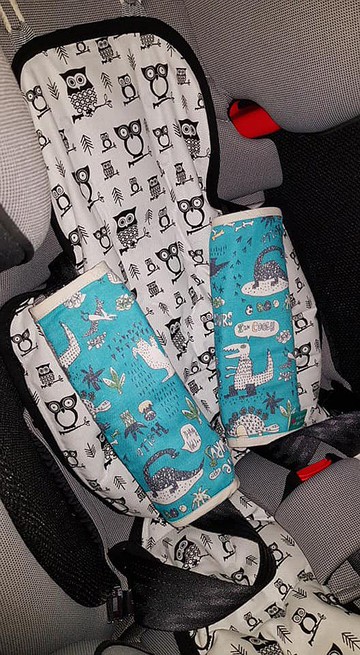 推車安全帶口水巾(一對)-訂製 需私訊挑花色