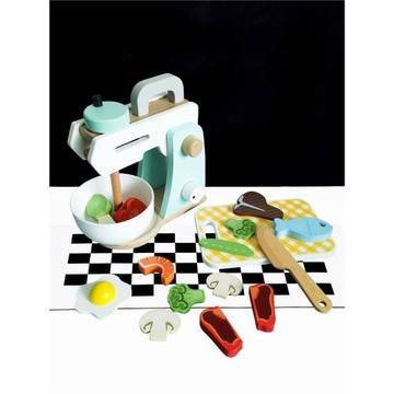 兒童生日禮物套裝男寶女孩做飯木制仿真廚具小家電廚房過家家玩具