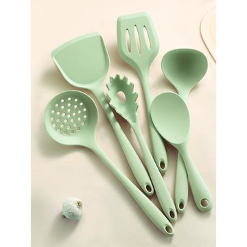 食品級硅膠小鍋鏟家用不粘鍋專用耐高溫炒菜鏟子湯勺漏勺廚具套裝