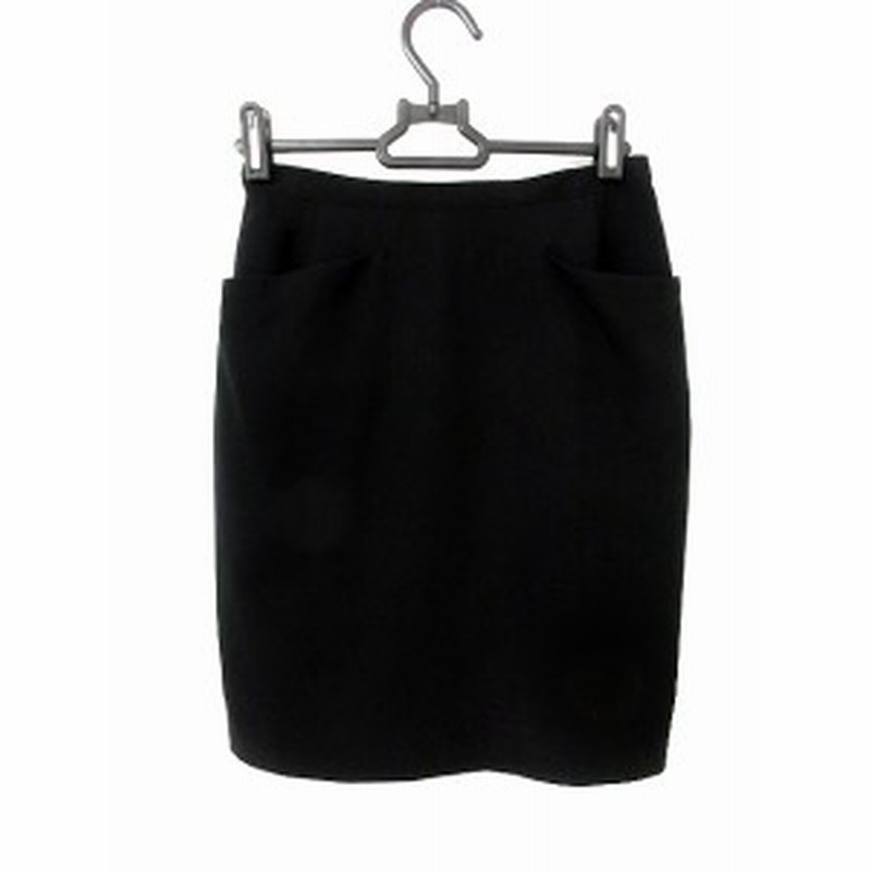 中古 22オクトーブル 22 Octobre スカート タイト ひざ丈 38 黒 ブラック Akk37 レディース 通販 Lineポイント最大1 0 Get Lineショッピング