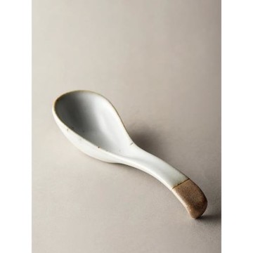 日式吃飯勺子手工陶瓷勺粗陶餐具飯勺小湯勺碗勺短勺復古家用創意