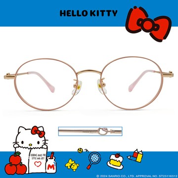 HELLO KITTY▪︎經典｜清新晨曦 橢圓框眼鏡｜柔美粉