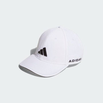 【Adidas Golf】立體刺繡高爾夫球帽(男)-白色