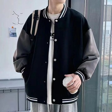 限時優惠 休閒百搭加絨夾克衫 外套男棒球服圓領冬季大碼港風潮牌ins學生寬鬆百搭加絨夾克衫潮
