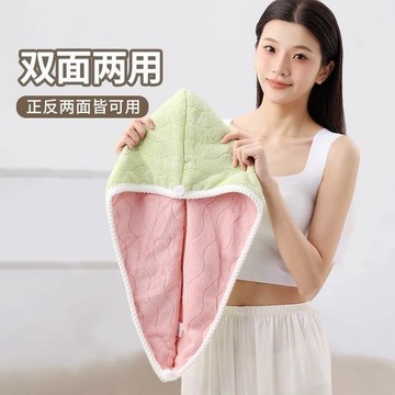 🔥桃園出貨🔥幹發帽可愛加厚雙面珊瑚絨洗頭幹發 毛巾 加厚浴帽速幹強吸水包頭巾