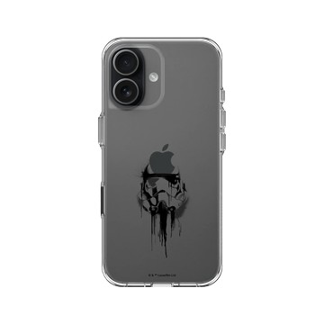 iPhone 17 Clear Case（相機按鈕） 透明 - 迪士尼-星際大戰 Star Wars - 風暴兵-噴漆黑