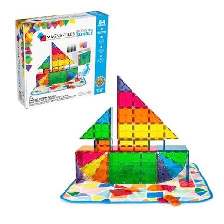 MAGNA-TILES Storage Bin Bundle 84-Piece Magnetic Construction Set