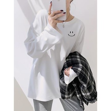 打底衫女秋冬高級感2022新款網紅爆款小個子長袖內搭白色大t恤女