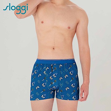 sloggi-MEN ME TIME系列寬鬆平口褲 紳士藍