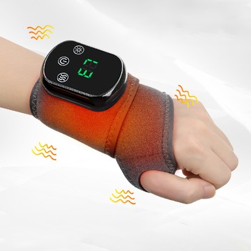 關節按摩 BASEE 五檔加熱按摩護腕帶 電熱恆溫定時熱敷腕帶 關節保暖按摩儀器 手腕防寒發熱帶 護腕手套 交換禮物