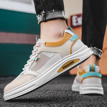 男鞋冬季透氣薄款網面運動休閑板鞋男潮流百搭學生小白鞋網鞋防滑