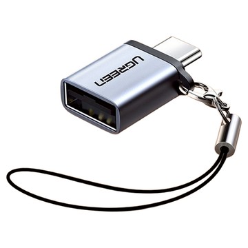 UGREEN 綠聯 Type-C 3.1轉USB3.0轉接頭 5Gbps  Space Gray  1個  29mm