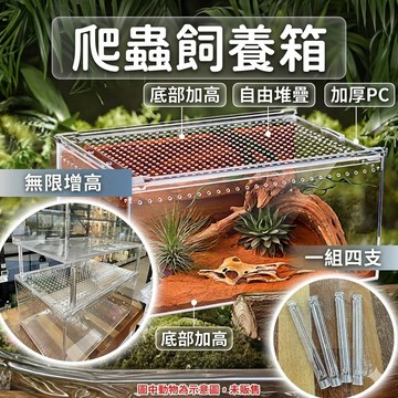 陸龜驛站｜壓克力飼養盒 磁吸壓克力籠 爬蟲爬寵壓克力飼養盒箱 爬蟲箱 倉鼠 豹紋守宮睫角肥尾鬆獅蜥蜴角蛙螳螂蜘蛛蛇