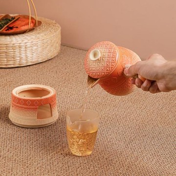 粗陶茶壺大號帶過濾干燒罐罐茶壺帶蓋炒茶燒水熬藥粥罐手工泡茶器