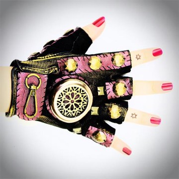 魔卡騎蒸汽朋克創意復古機車騎行手套男半指女萬圣節cosplay道具