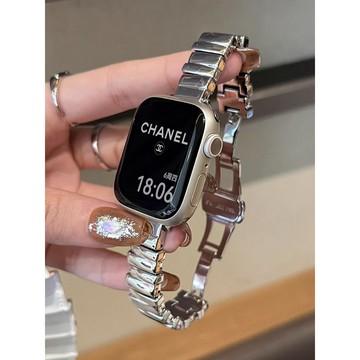 《台灣出貨》適用 APPLE WATCH 蝴蝶扣不規則錶帶 不掉色 S11 S10 SE 46mm 45mm 女士錶帶