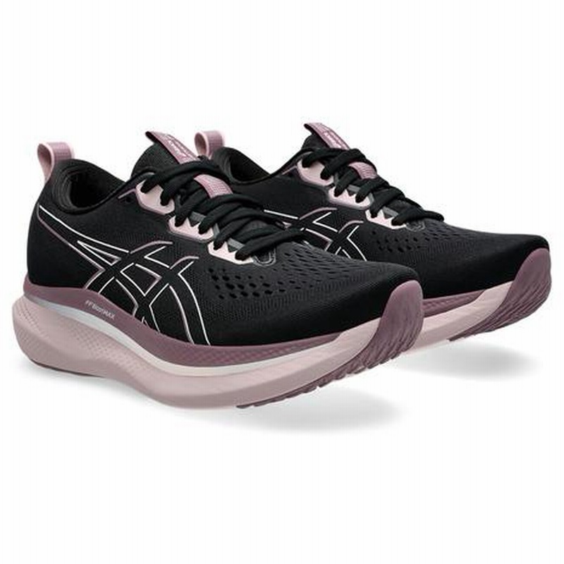 ASICS ランニングシューズ ブラック/ピンク アシックス（ASICS）（レディース）ランニングシューズ グライド