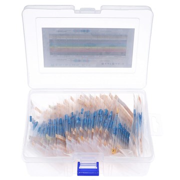 50種0.5W金屬膜電阻直插1/2W五色環電阻1.2Ω~1MΩ電子元件包套裝