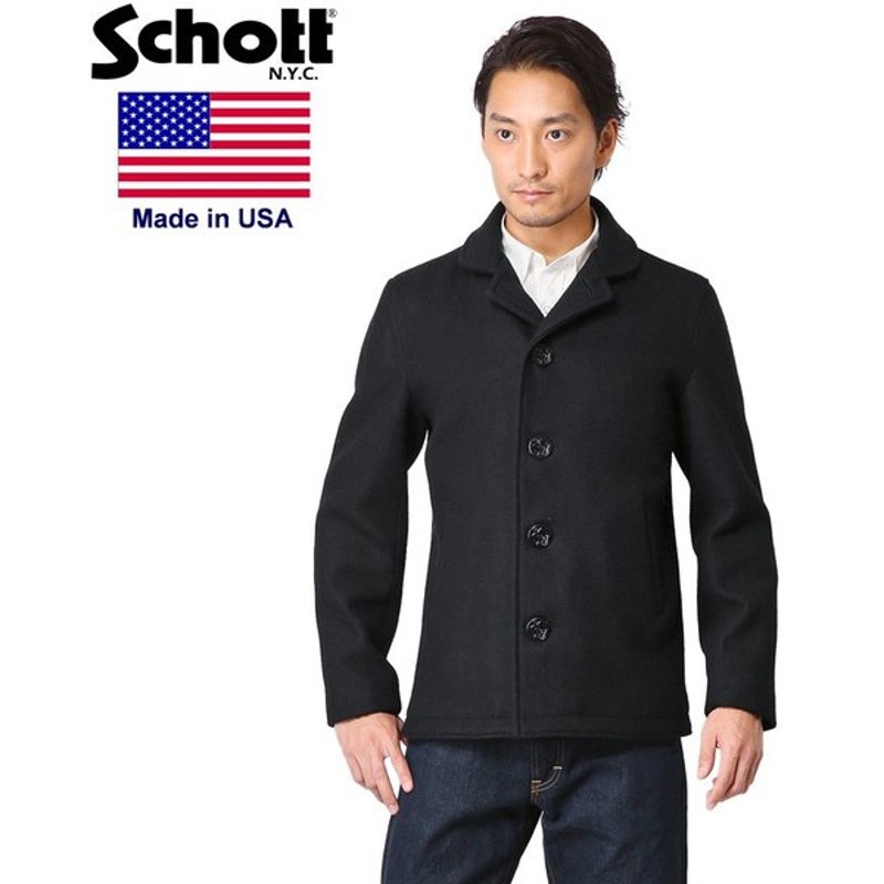 Schott ショット 776us 24oz シングルブレスト ピーコート 7494 Pコート メンズ アウター コート ジャケット ブランド アメリカ製 クーポン対象外 T 通販 Lineポイント最大0 5 Get Lineショッピング